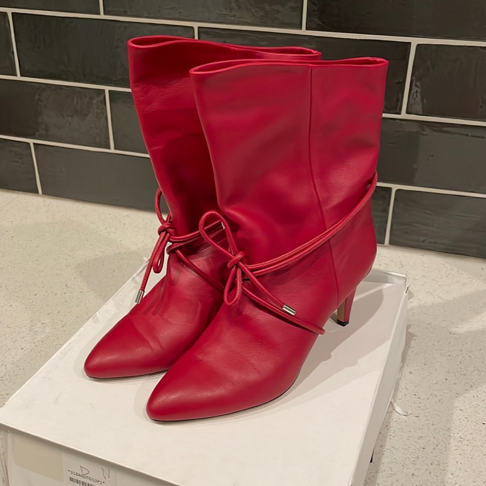 Isabel Marant Lilda Soft Lace Red Boots